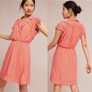 Anthropologie Maeve Carlotta Ruched Shirtdress